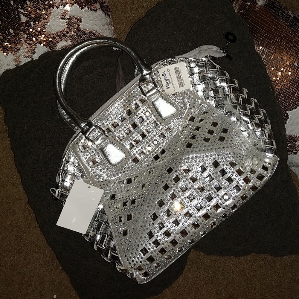 Silver Bejewled Purse